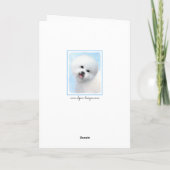 Carte Peinture Bichon Frise - Cute Original Chien Art (Dos)