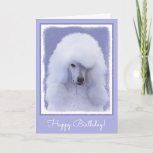 Carte Peinture blanche standard pour caniche - Art origi