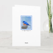 Carte Peinture Bluebird - Art original pour oiseaux (Dos)