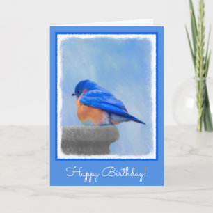 Carte Peinture Bluebird - Art original pour oiseaux