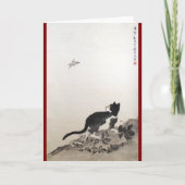 Carte Peinture chinoise de chats et papillons (Devant)