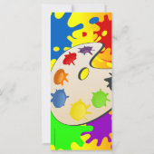 Carte Peinture colorée Palette Art Peinture Anniversaire (Dos)