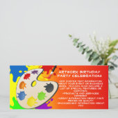 Carte Peinture colorée Palette Art Peinture Anniversaire (Debout devant)