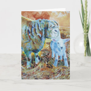 Carte Peinture d'agneau et de mouton