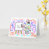 Carte peinture d'âne (Fleur jaune)