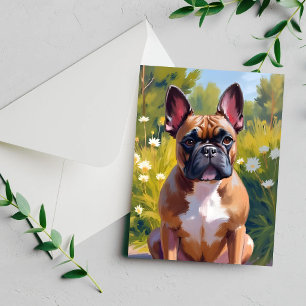 Carte Peinture d'animal de compagnie Bouledogue français