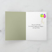 Carte Peinture d'anniversaire du pêcheur dans la cascade (Intérieur)