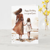 Carte Peinture d'aquarelle de la plage de Sisters (Fleur jaune)