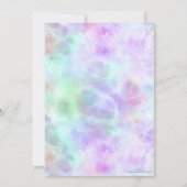 Carte Peinture d'aquarelle Pastel Rainbow Cravate-Dye (Dos)