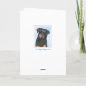 Carte Peinture de Beauceron - Cute Original Chien Art (Dos)