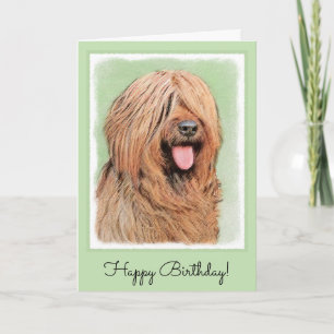 Carte Peinture de Briard - Cute Original Dog Art