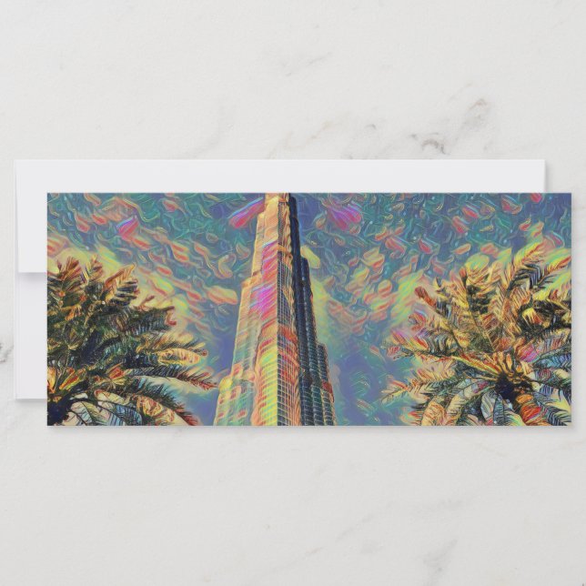 Carte Peinture de Burj Khalifa (Devant)