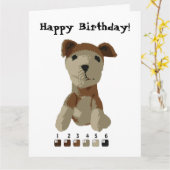 Carte - Peinture de chien de jouet par numéro (Fleur jaune)