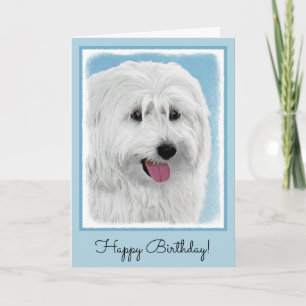 Carte Peinture de chien des lowland polonais - Art du ch