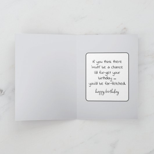 Carte Peinture de chien pour Humour d'anniversaire (Intérieur)