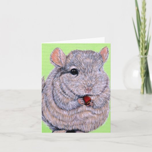 Carte Peinture de Chinchilla à la poitrine molle (Devant)