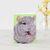 Carte Peinture de Chinchilla à la poitrine molle (Fleur jaune)