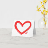 Carte Peinture de cœur (Fleur jaune)