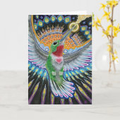 Carte Peinture de colibri de Beija Flor ("museau de (Fleur jaune)