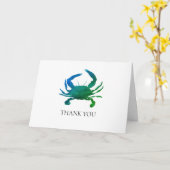 Carte Peinture de crabe Merci d'été côtier (Fleur jaune)