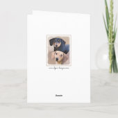 Carte Peinture de Dachshund (Smooth) - Art original de c (Dos)