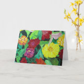 Carte Peinture de jardin aux fleurs (Fleur jaune)