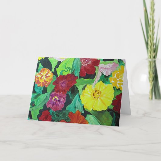Carte Peinture de jardin aux fleurs (Devant)
