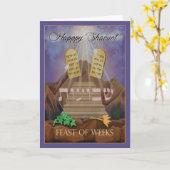 Carte Peinture de la fête joyeuse de Chavouot (Fleur jaune)