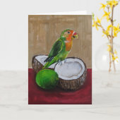 Carte Peinture de la fête tropicale de l'inséparable par (Fleur jaune)