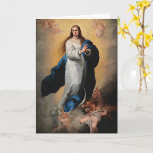 CARTE PEINTURE DE LA RENAISSANCE MADONE AVEC DES A (Fleur jaune)