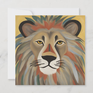 Carte Peinture de lion