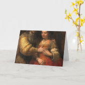 Carte Peinture De Mariée Juive Par Rembrandt (Fleur jaune)