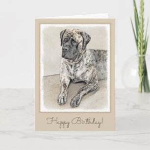 Carte Peinture de Mastiff Anglais (Bringé) - Art Canin