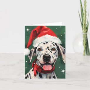 Carte Peinture de Noël dalmate