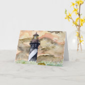 Carte Peinture de phare de St Augustine la Floride (Fleur jaune)