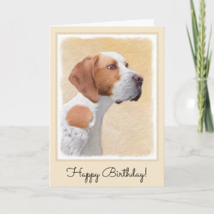 Carte Peinture de pointres - Beau art original de chien
