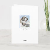 Carte Peinture de St Bernard - art original mignon de (Dos)
