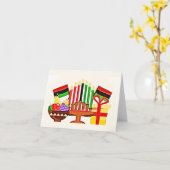 Carte Peinture de table de Kwanzaa (Fleur jaune)