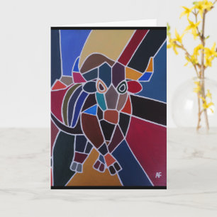 Carte Peinture de taureau abstrait par Alfred Fox