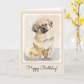 Carte Peinture d'espagnol tibétain - joli art original d (Fleur jaune)