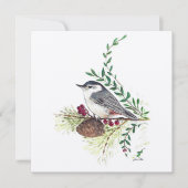 Carte Peinture d'oiseaux de Nuthatch (Devant)
