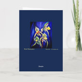 Carte Peinture d'orchidées bleues (Dos)