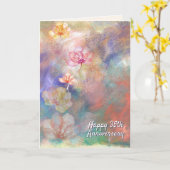 Carte Peinture et fleurs Abstraites du 35e anniversaire (Fleur jaune)