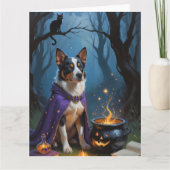 Carte Peinture fantaisiste d'Halloween de bétail austral (Devant)