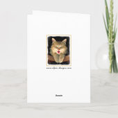 Carte Peinture folle de chat - art original mignon de (Dos)