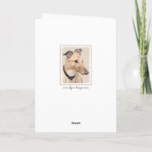 Carte Peinture Greyhound - Cute Original Chien Art (Dos)