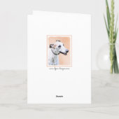 Carte Peinture Greyhound - Cute Original Chien Art (Dos)