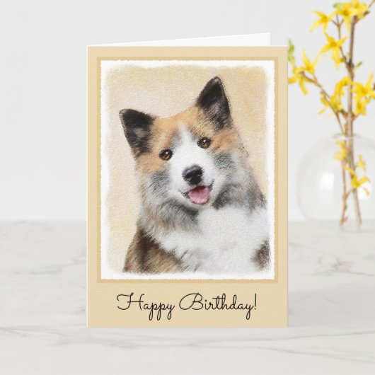 Carte Peinture islandaise pour chien de mer - Art origin (Fleur jaune)