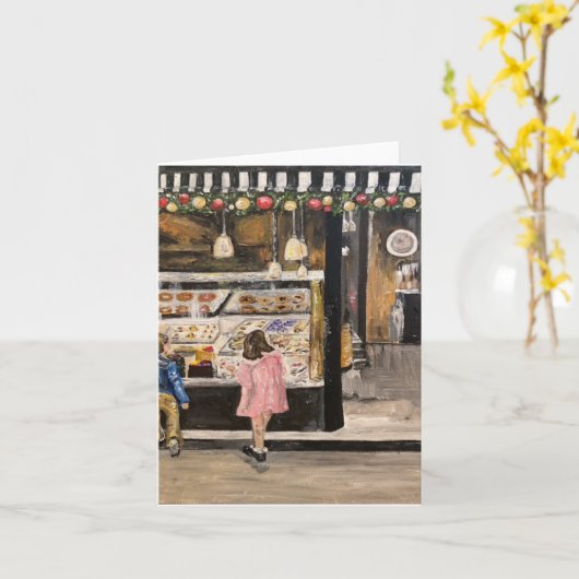 Carte peinture "Kolache à Noël" par Therese Kramer (Fleur jaune)