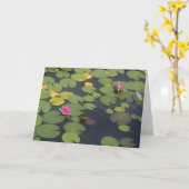 Carte Peinture Lilypad Pond (Fleur jaune)